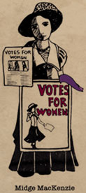 voting woman graphic