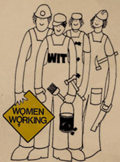 women working graphic